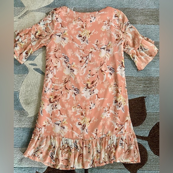 Petal & Pup Chiffon Flirty Floral Trixie Dress - Picture 7 of 7